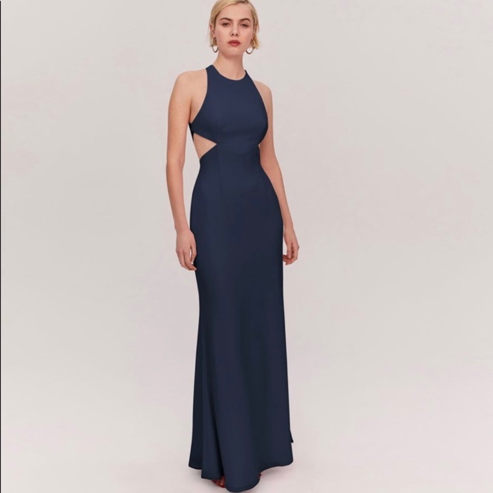 NWT Fame and Partners Navy Axis Dress